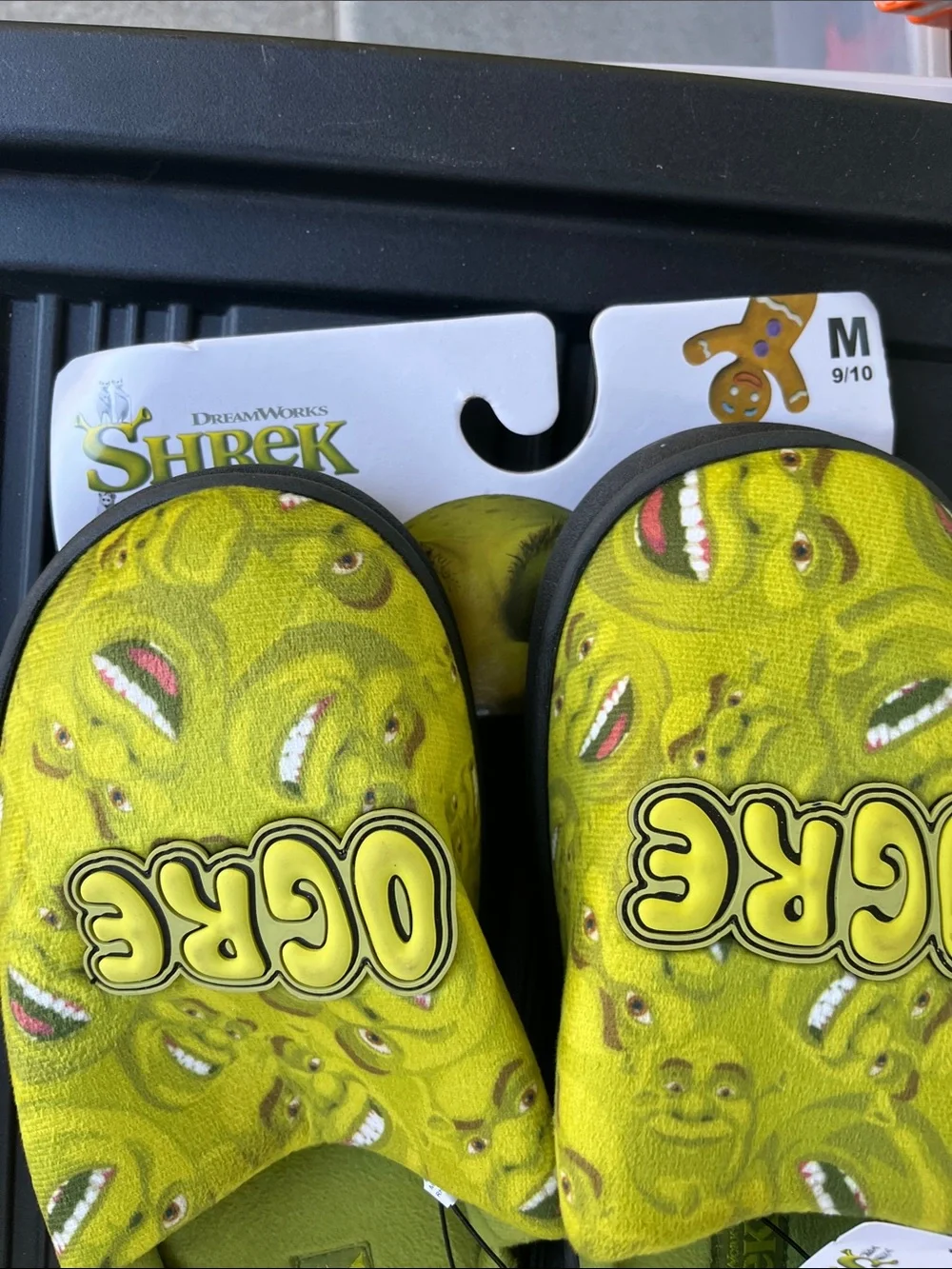 Dreamworks Shrek Green Graphic Slip-On Kids Slippers